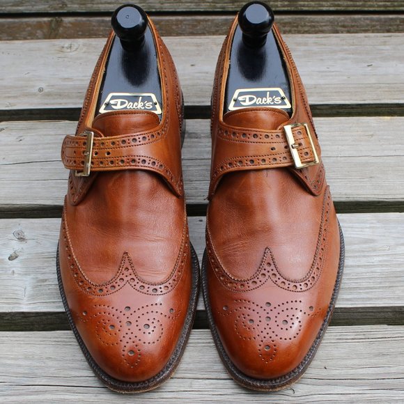 Early 90s Church's for Dack's Tan Monk Strap, Men's 10 Wide US, Made in England - Picture 3 of 12